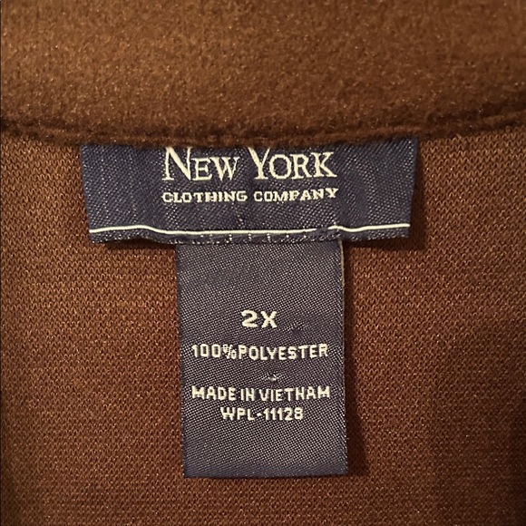 New York & Company Brown Utility Jacket with Gold Buttons - Picture 2 of 6